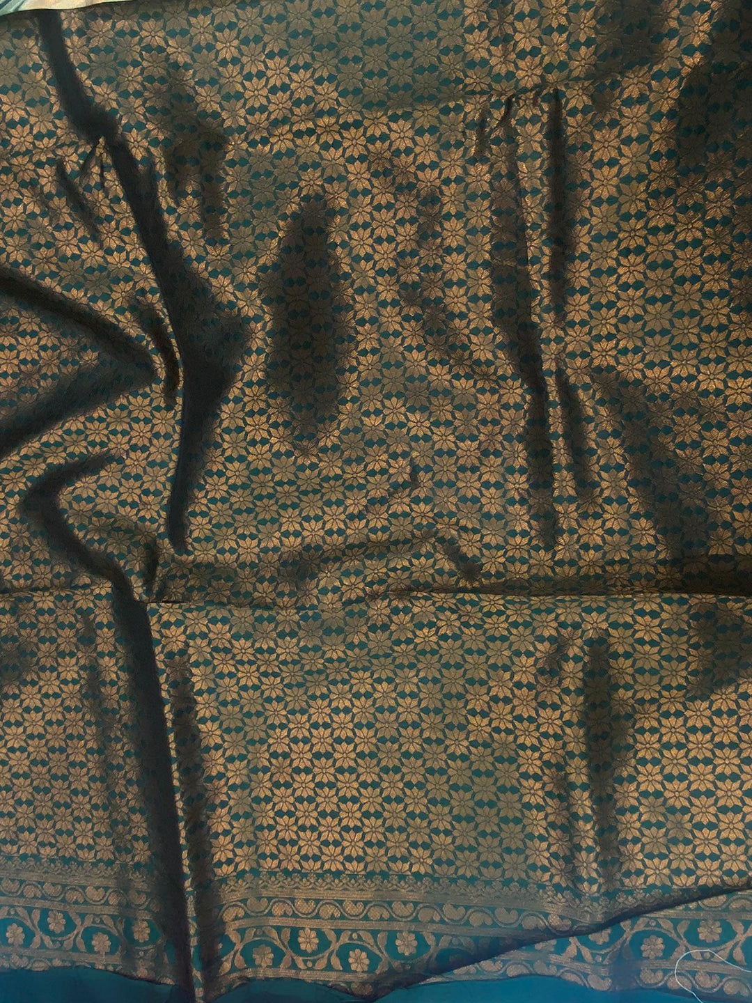 Brown Tussar Silk Zari Weaving Ikkat Saree by My Store