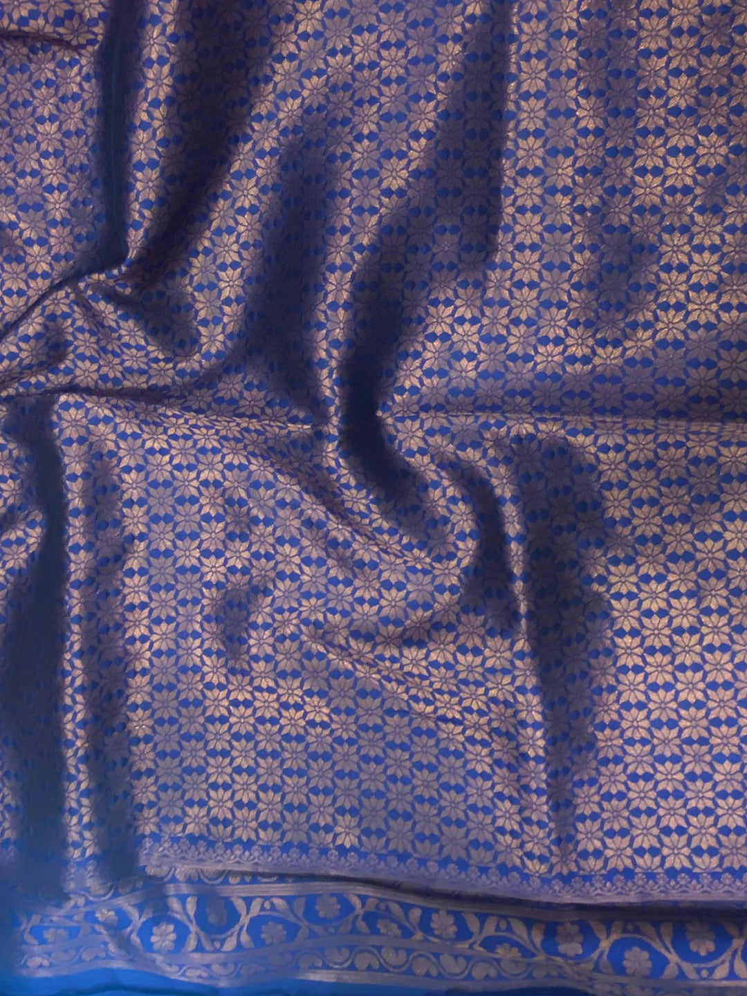 Rani Tussar Silk Zari Weaving Ikkat Saree by My Store