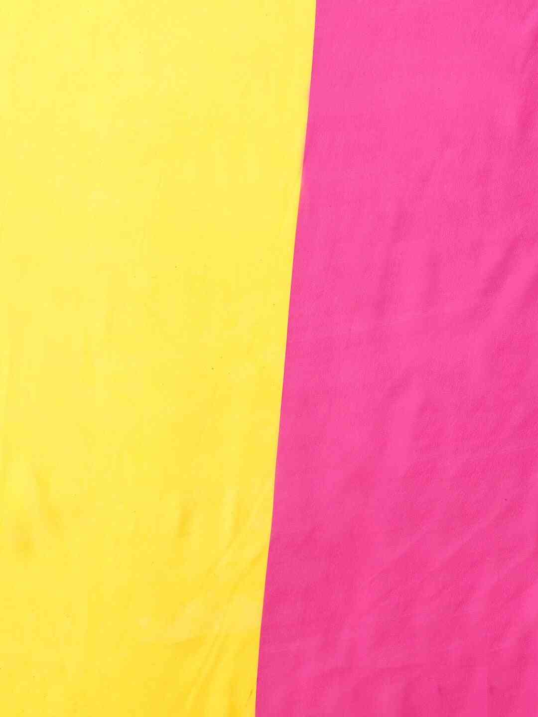 Stylish Rani Colour Ombre Poly Georgette Saree by My Store