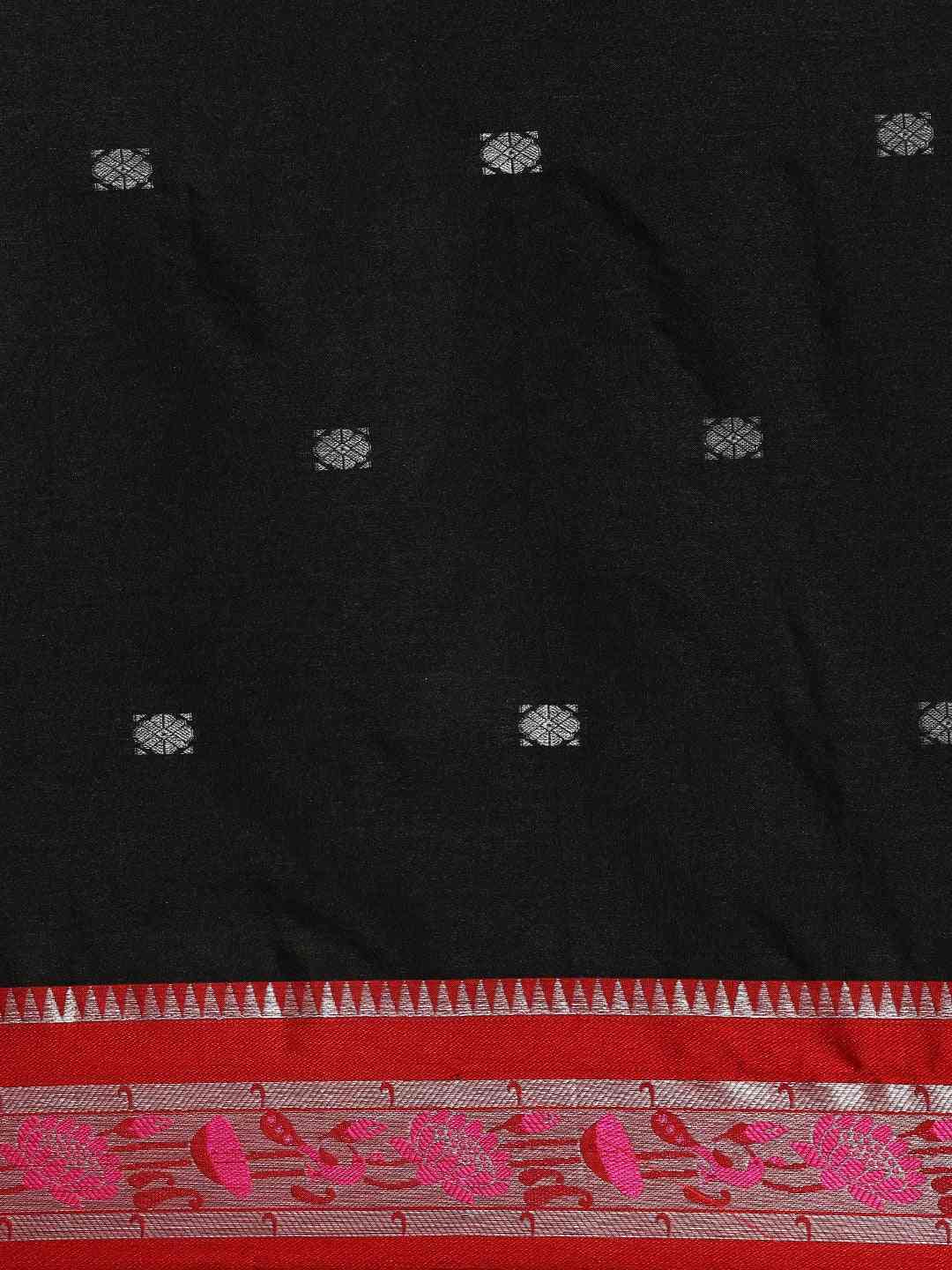 Black Colour Paithani Saree With Zari Work