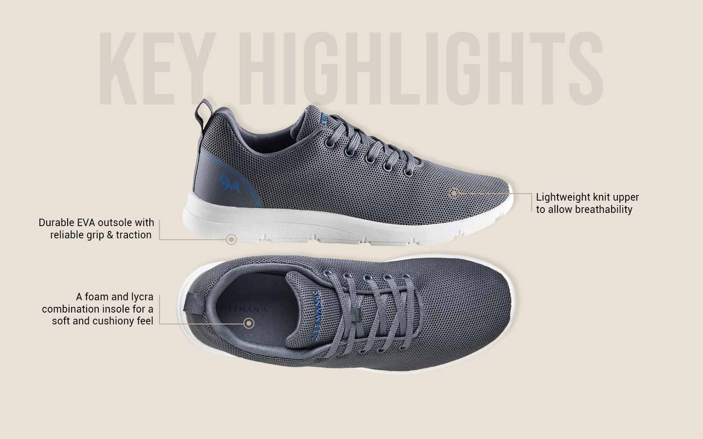 Comfort Stroll Sneakers : Grey by My Store