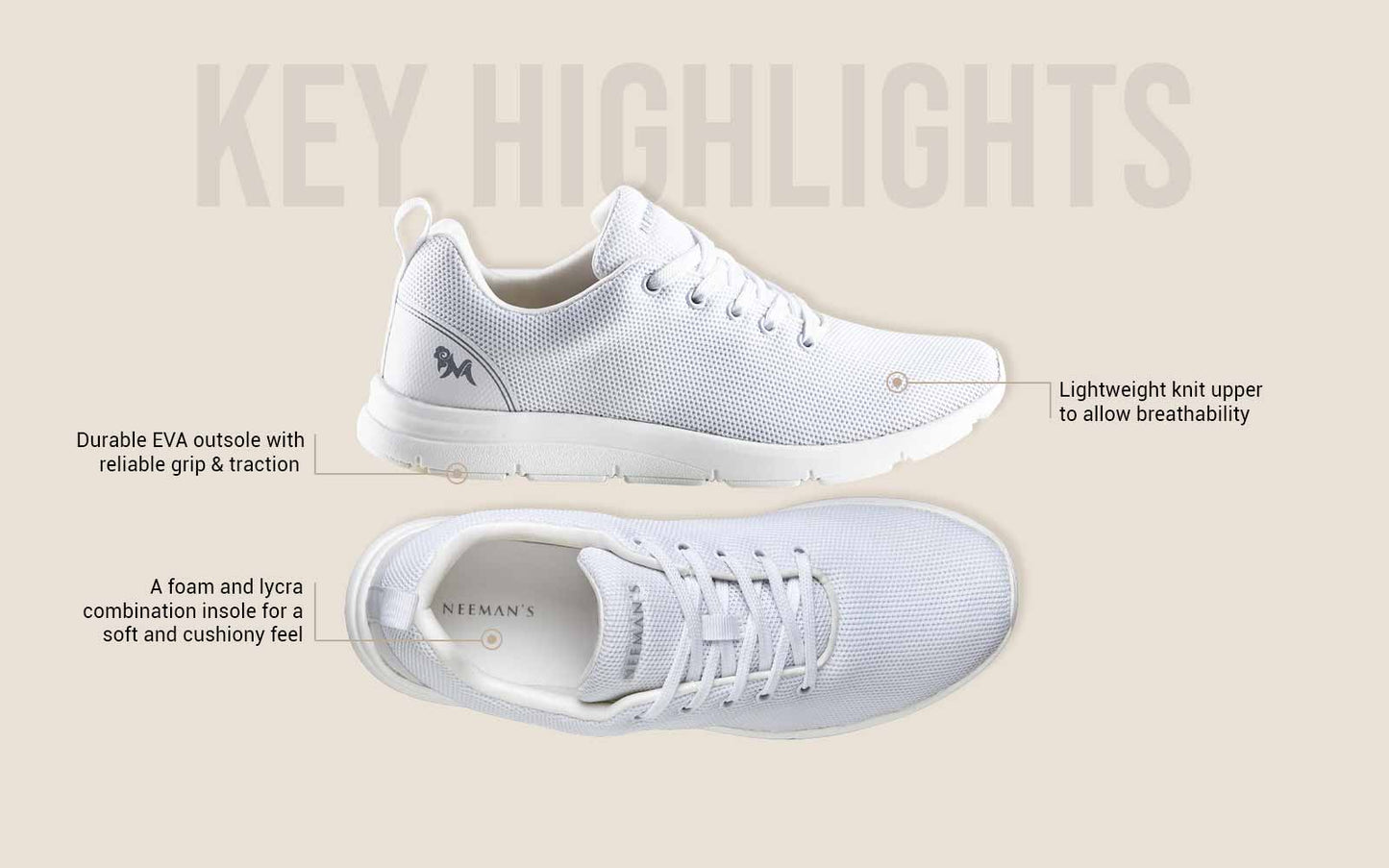 Comfort Stroll Sneakers : White by My Store
