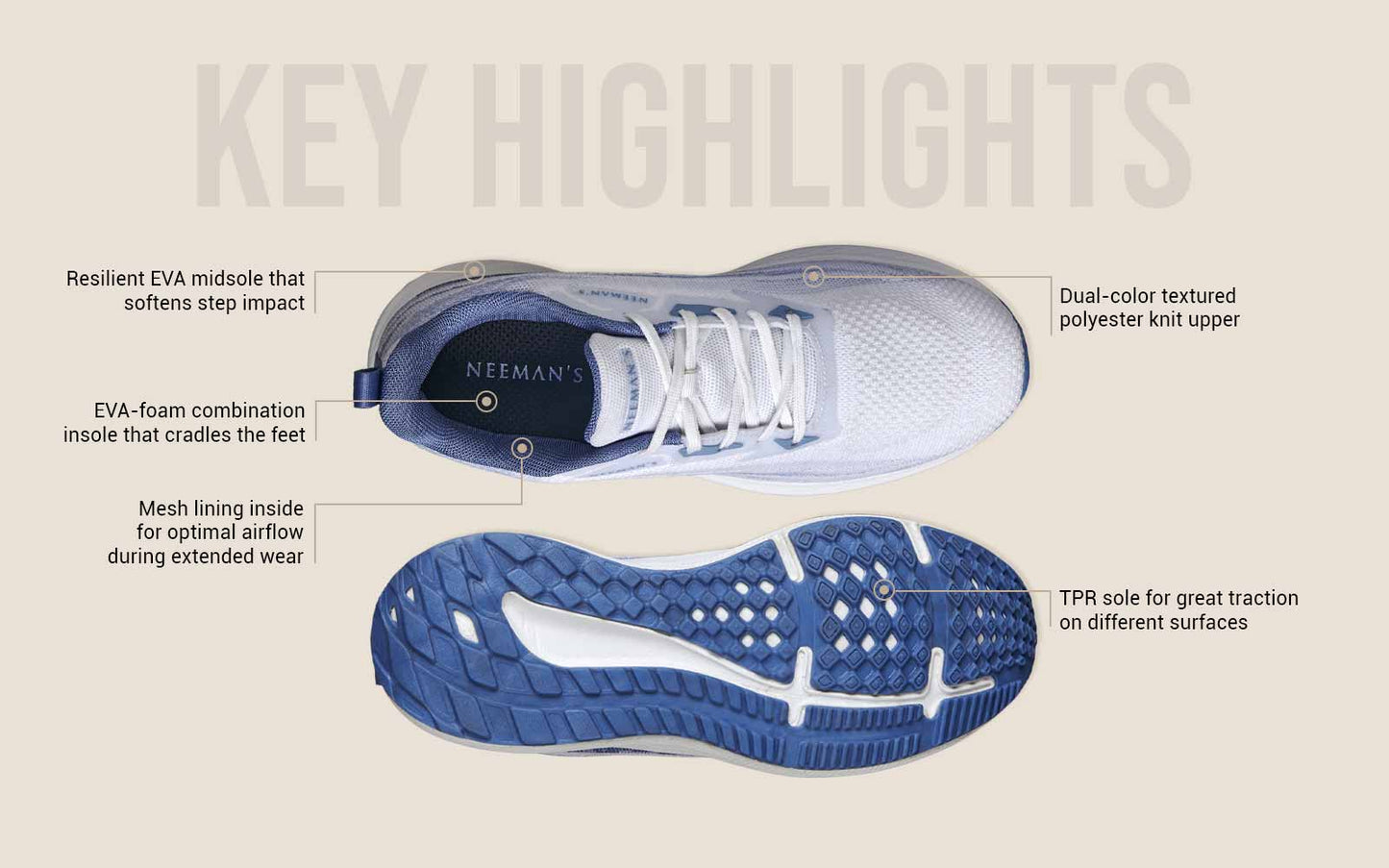 Dashing Walkers : Blue-White by My Store