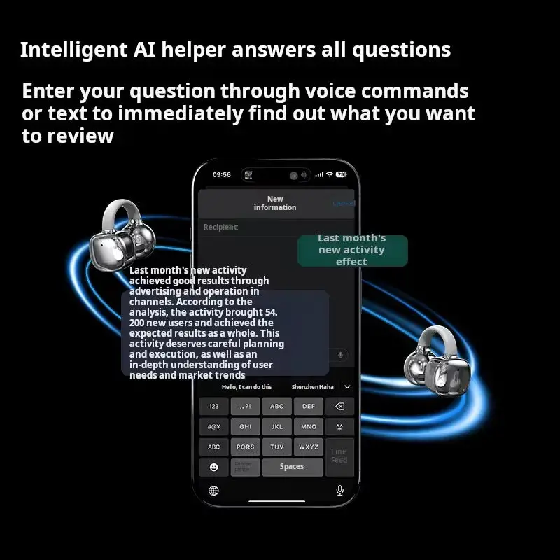 Factory Wholesale AI Intelligent Translation Wireless Earphone for 120 Languages Translation, High-definition Sound Quality - My Store