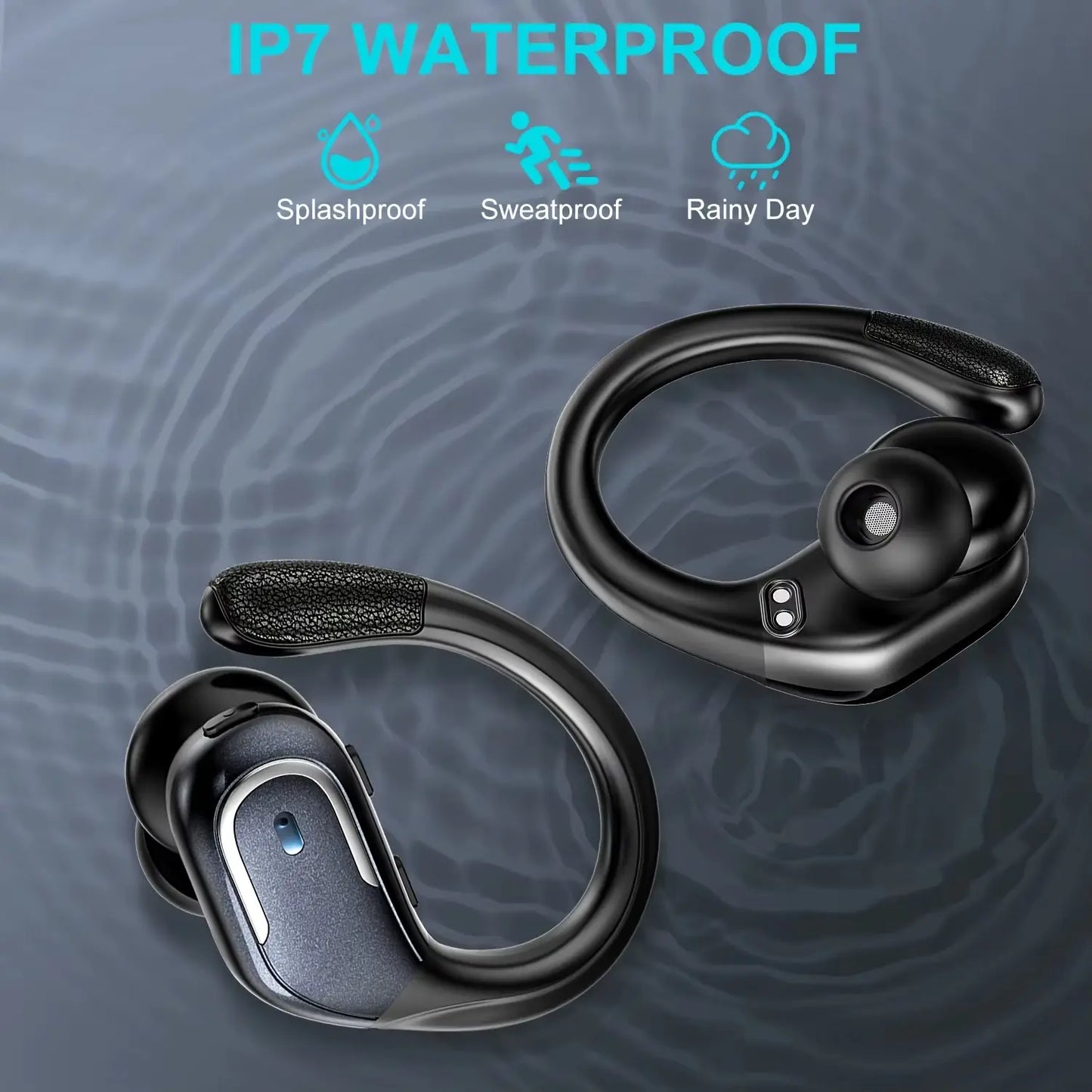 2025 New Arrival NO Noise Canceling Sports Wireless Earphones Gaming Waterproof Sports Hanging Ear Earbud Wireless TWS Headphone - My Store