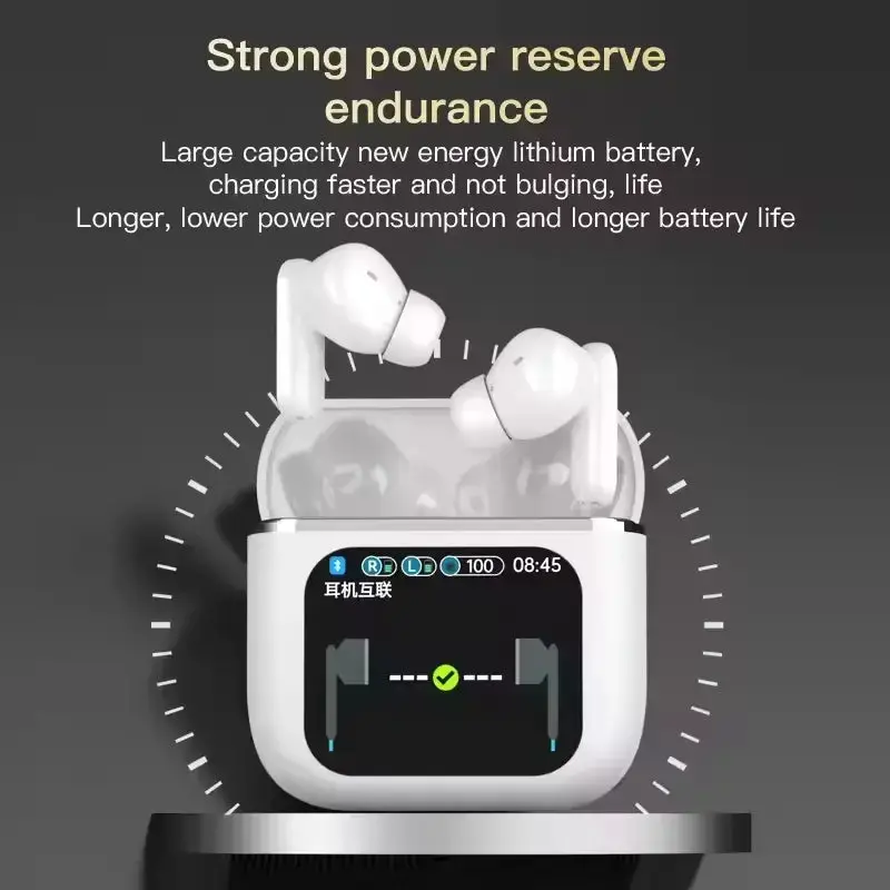 Earbuds SE-60 Full Color Touch Screen Earphones ANC+ENC Noise Cancelling Wireless Earphones with Wallpaper Switching Function - My Store