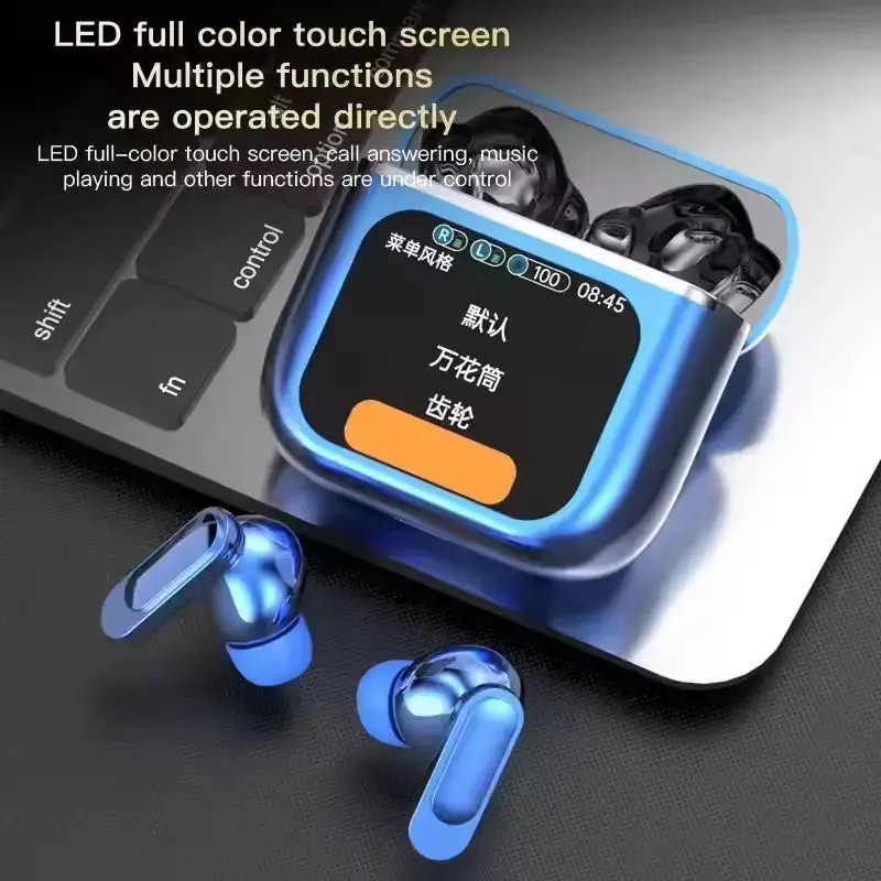 Earbuds SE-60 Full Color Touch Screen Earphones ANC+ENC Noise Cancelling Wireless Earphones with Wallpaper Switching Function - My Store