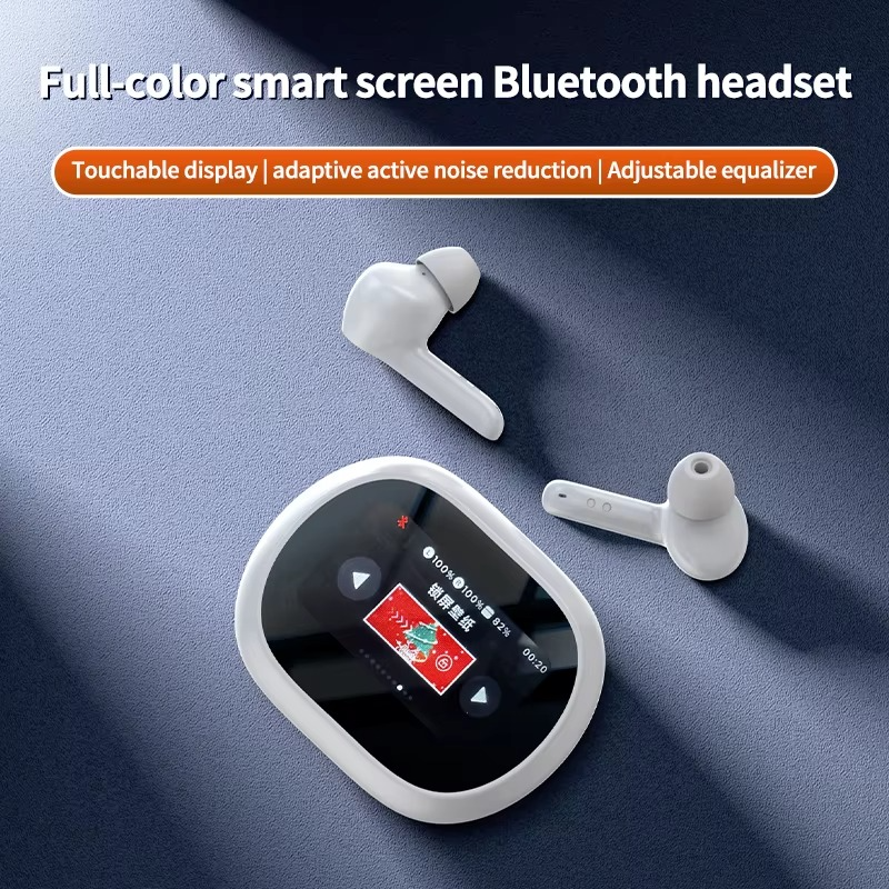 Earbuds A800 TWS Full-Color Smart Screen Wireless Earphones with Earphone Search Function and Call Answering or Hanging up Function