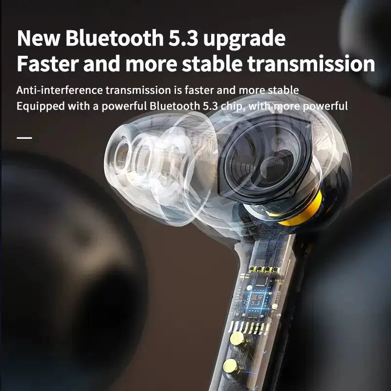 Earbuds A800 LED Full-Color Smart Touch Screen True Wireless Earphones with 5 High-Value Screensavers and Alarm Settings - My Store