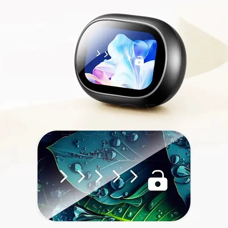 Earbuds A800 LED Full-Color Smart Touch Screen True Wireless Earphones with 5 High-Value Screensavers and Alarm Settings - My Store