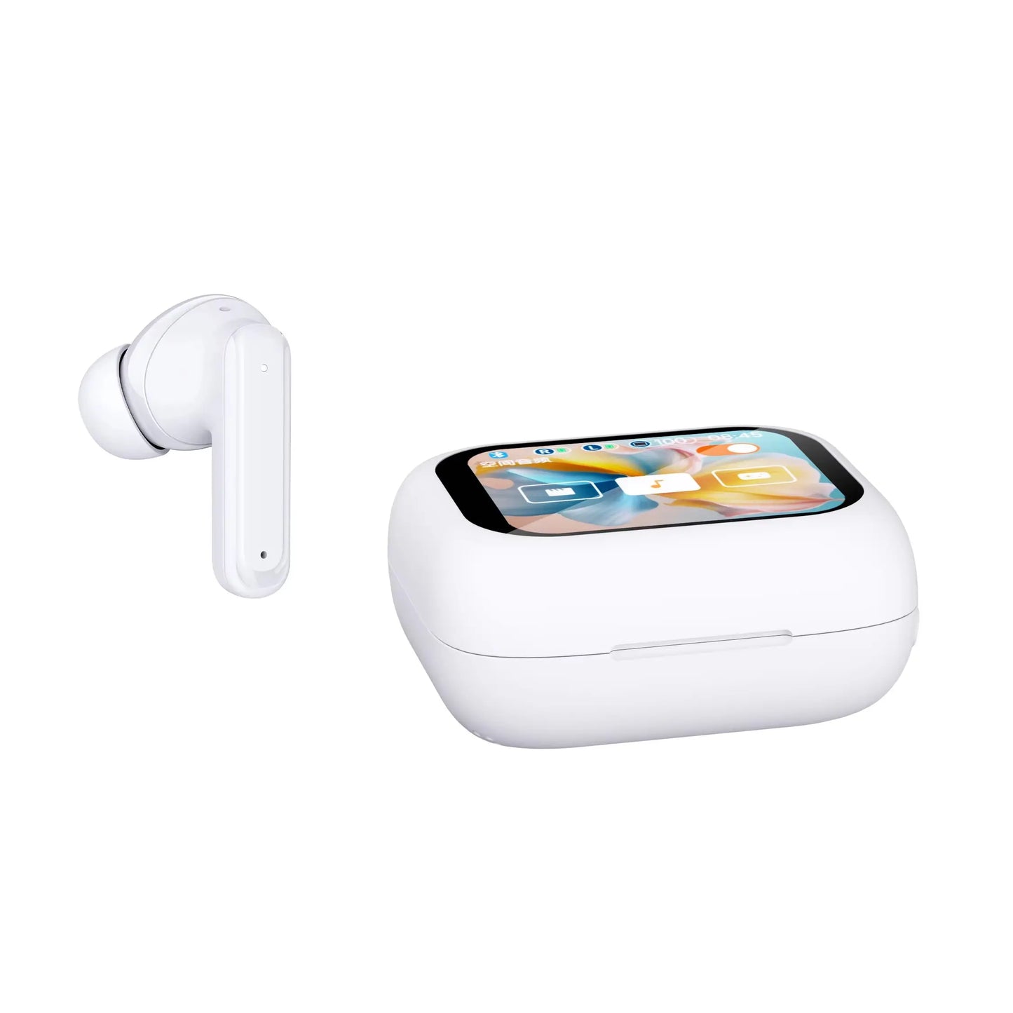 Earbuds V10 LCD Full Color Touch Screen Earbuds TWS ANC+ENC Noise Canceling Wireless Earphones with Voice Assistant Function - My Store