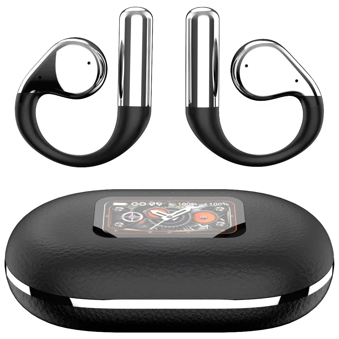 Earbuds YYK-Q31Pro Leather Material OWS Sports Earbuds Touch Screen Wireless Earphones with 17 Language Options and GPS Positioning - My Store