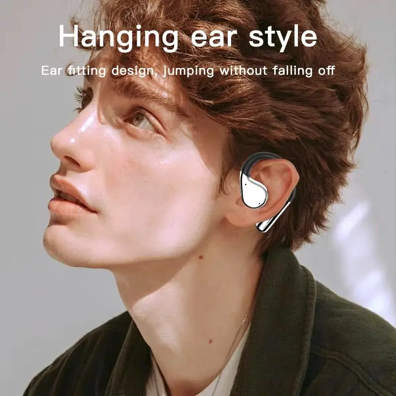 Earbuds YYK-Q31Pro Leather Material OWS Sports Earbuds Touch Screen Wireless Earphones with 17 Language Options and GPS Positioning - My Store