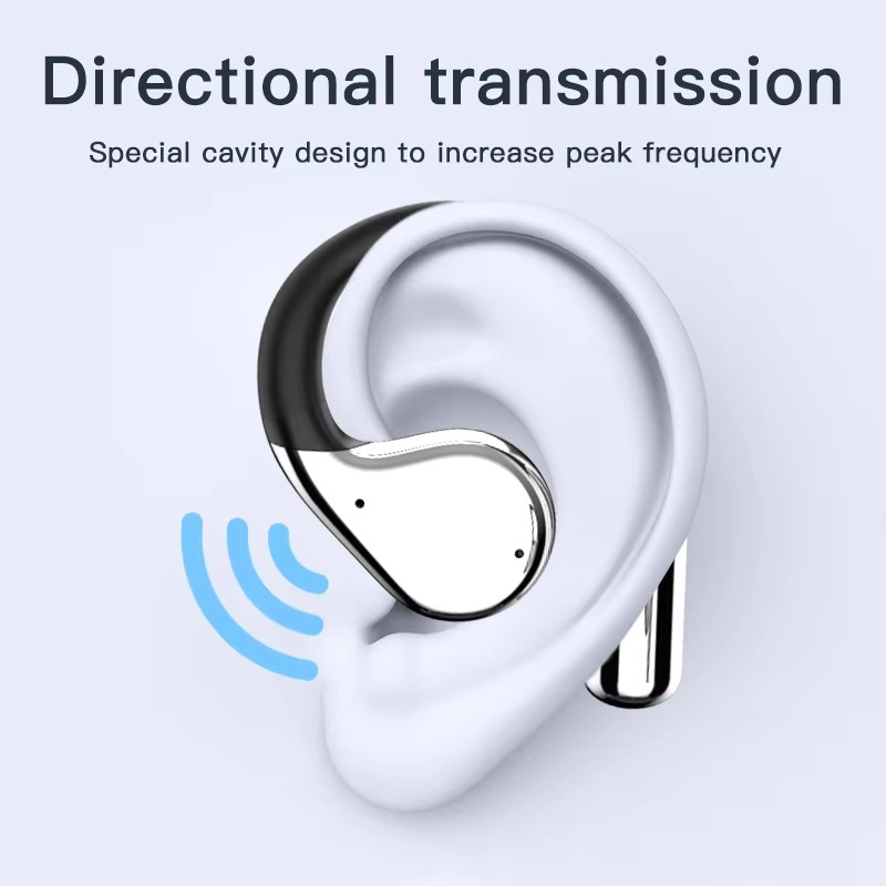 Earbuds YYK-Q31Pro Leather Material OWS Sports Earbuds Touch Screen Wireless Earphones with 17 Language Options and GPS Positioning