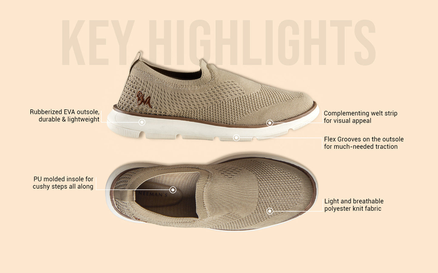 Dress Slip Ons : Beige by My Store