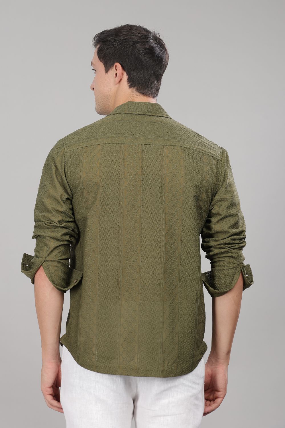 Olive Monnaaco Cuban Collar Shirt