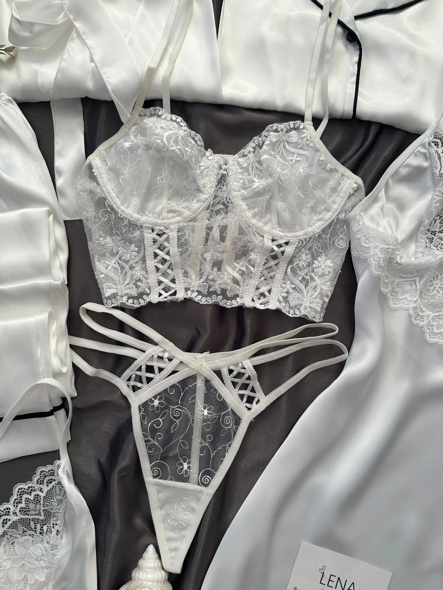 Women Pajamas Sets Silk Satin Solid Pyjama Set Sexy Pajama with Pad Lace Night Suits Sleepwear Home Clothes - My Store