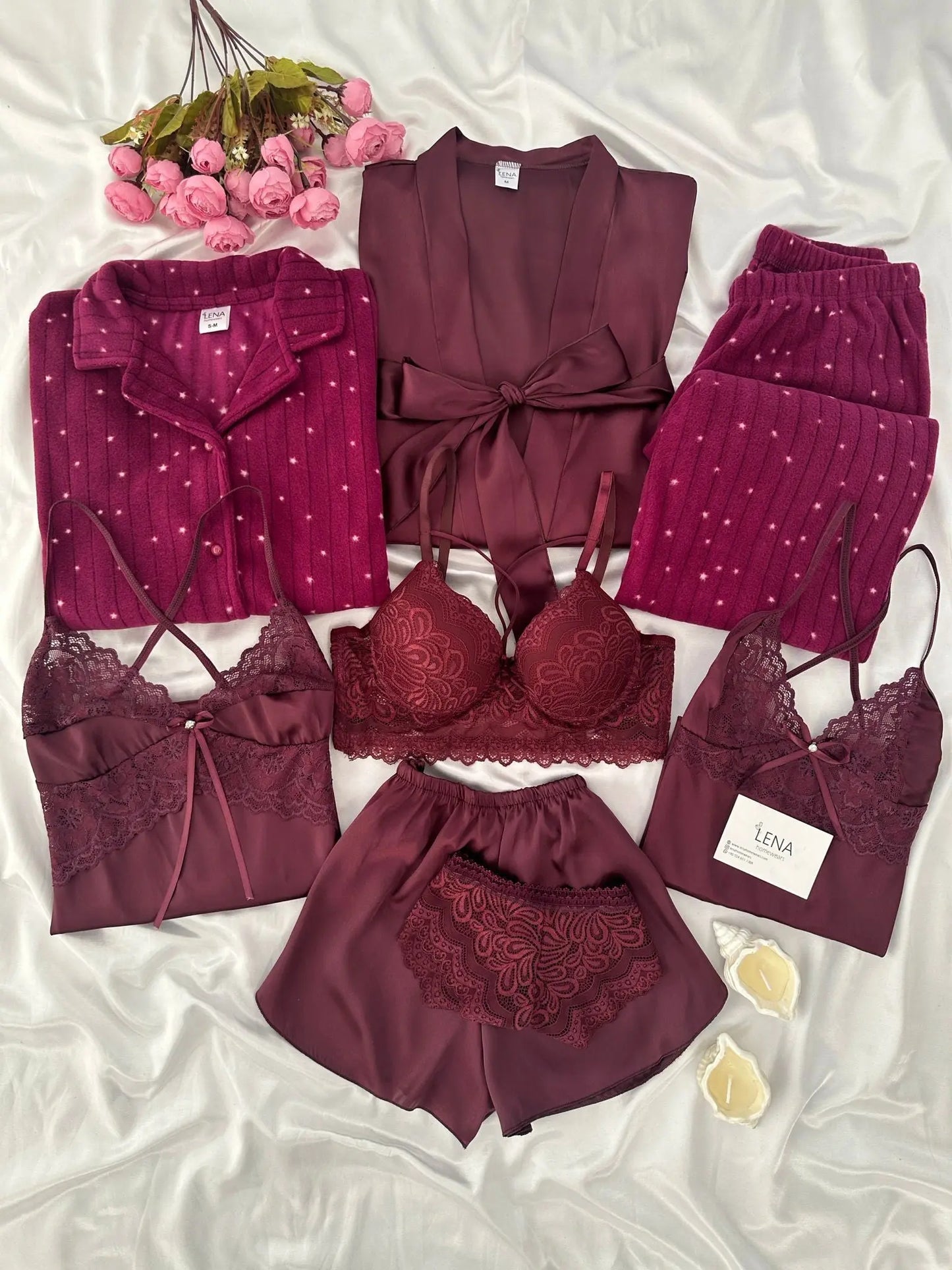 Women Pajamas Sets Silk Satin Solid Pyjama Set Sexy Pajama with Pad Lace Night Suits Sleepwear Home Clothes - My Store