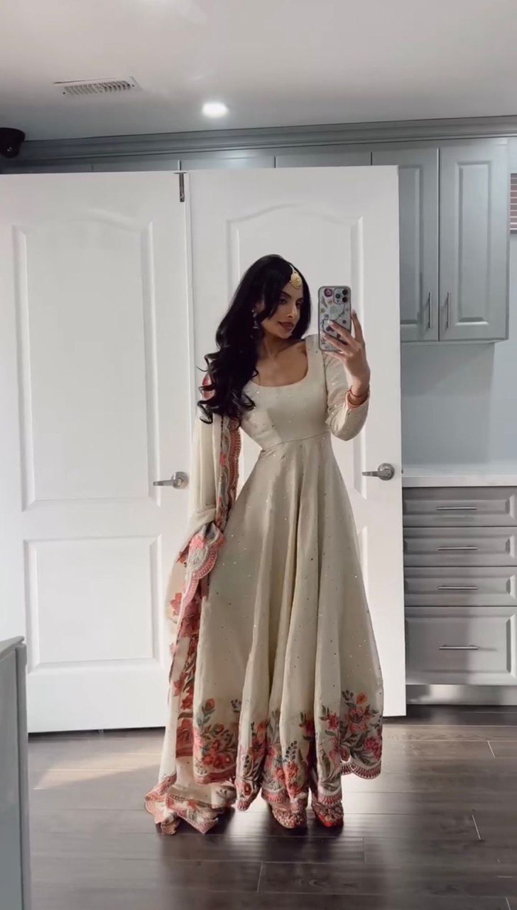 Aarushi Heavy Pure Vichitra Silk Gown by My Store