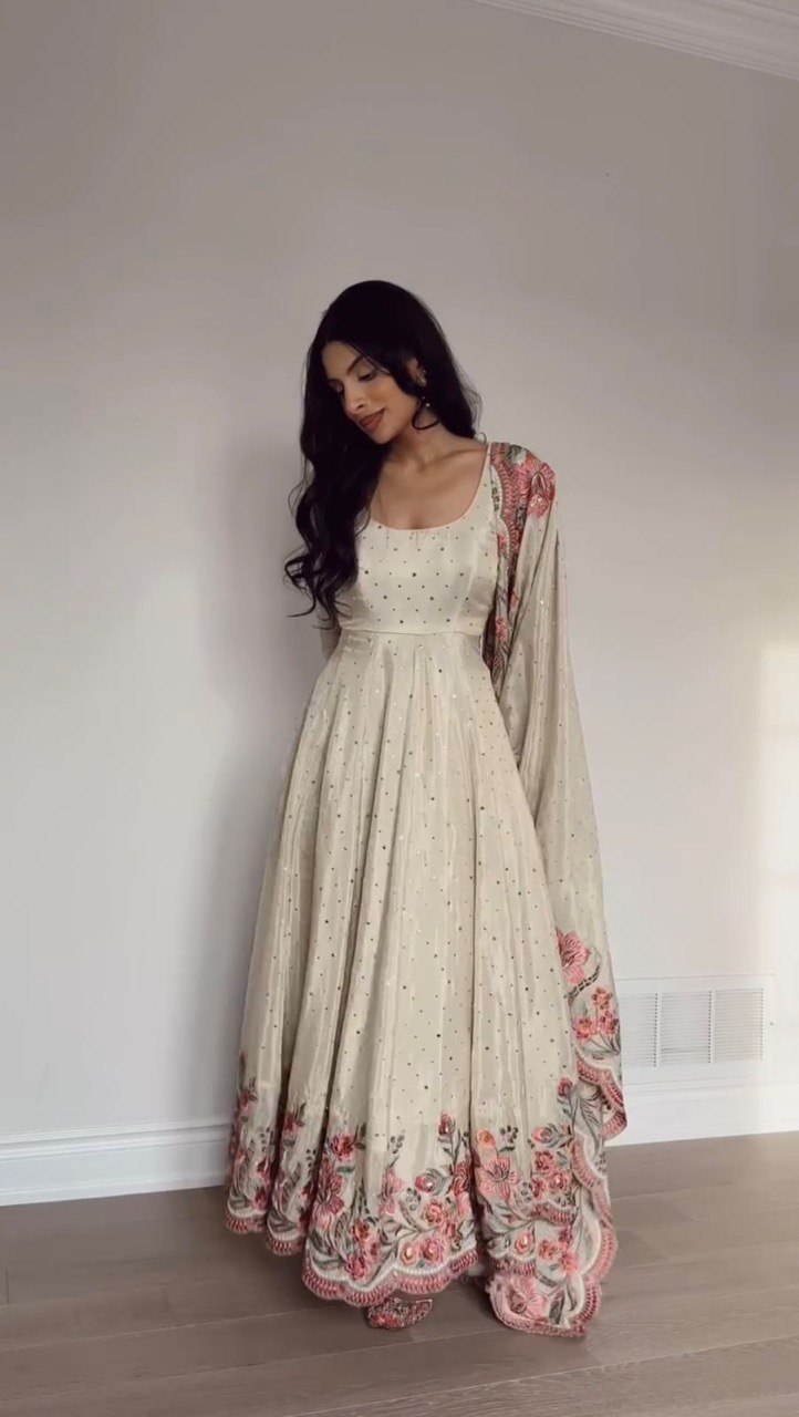 Aarushi Heavy Pure Vichitra Silk Gown by My Store
