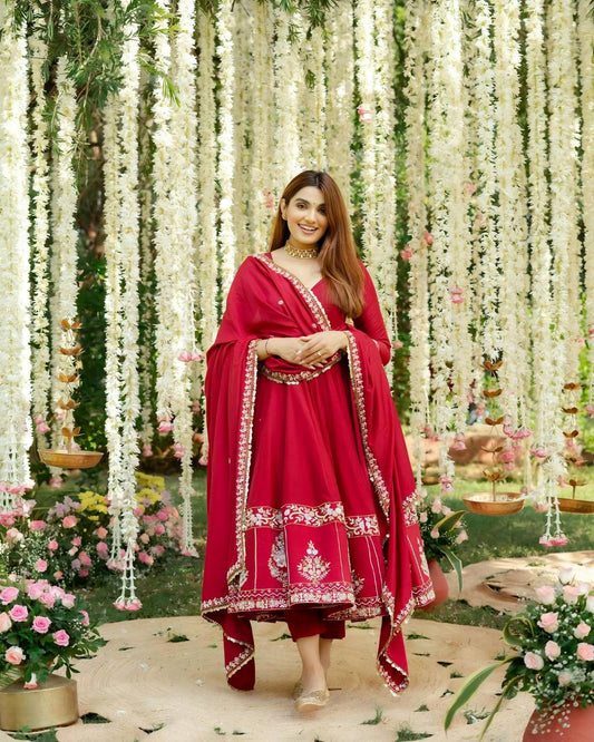Inaaya Festive Bloom Designer Anarkali Suit by My Store
