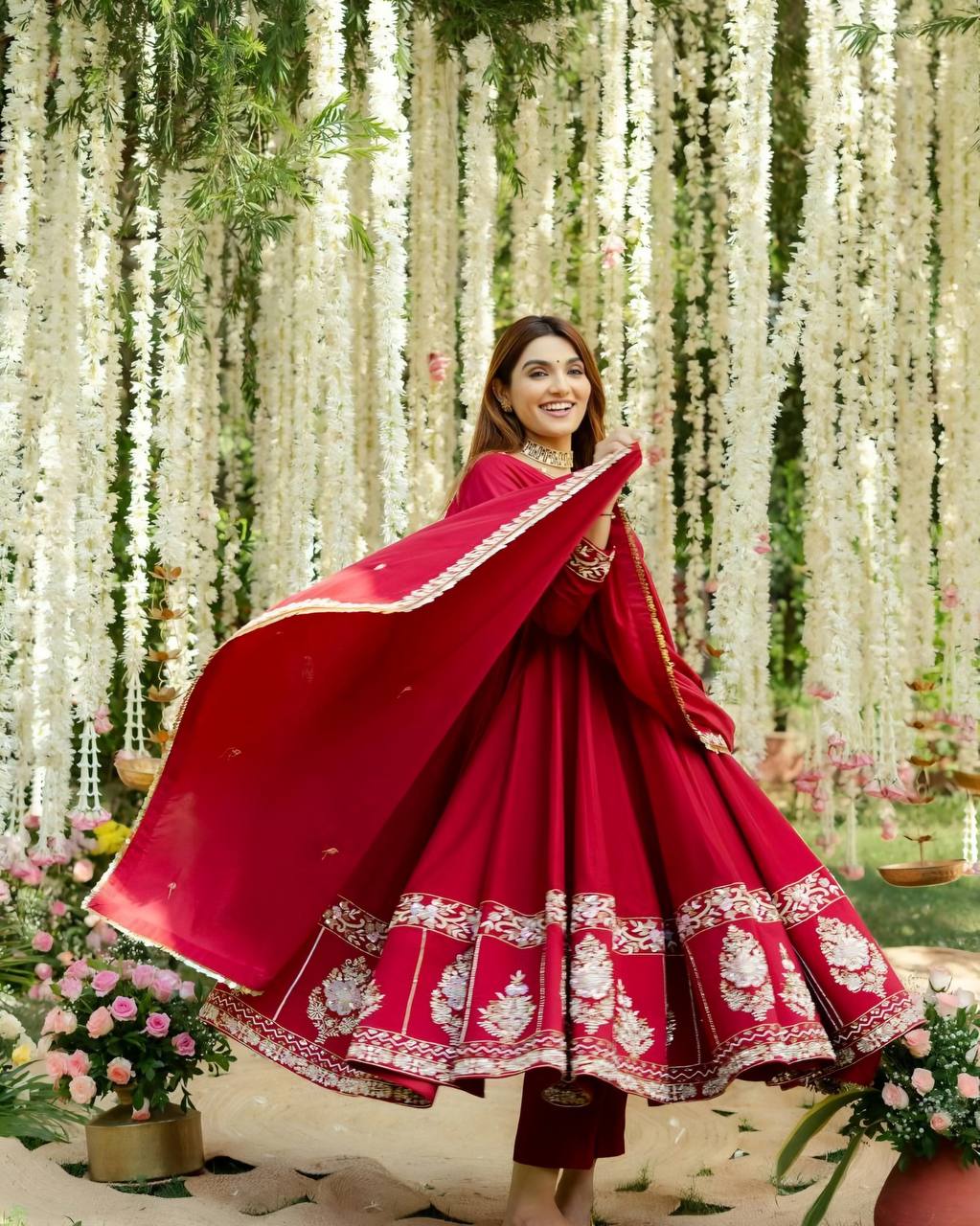 Inaaya Festive Bloom Designer Anarkali Suit by My Store