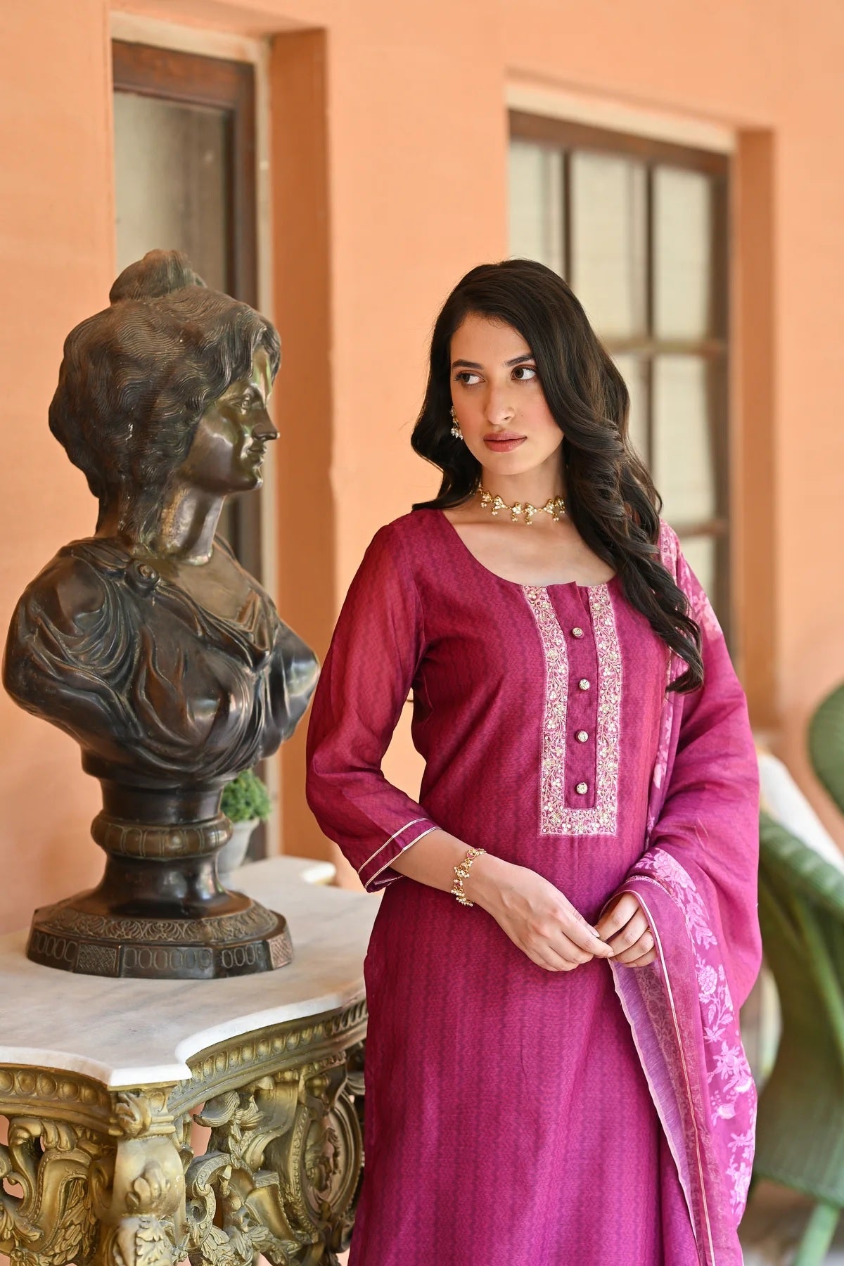 Summer Special Rayon Pink Kurta Set