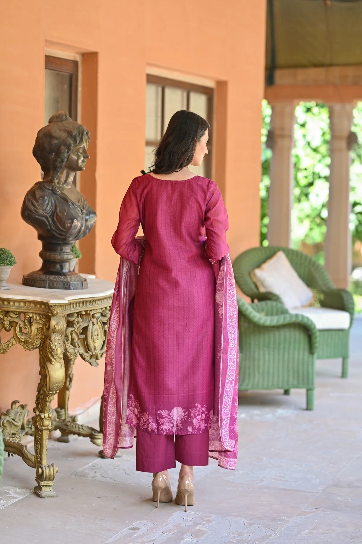 Summer Special Rayon Pink Kurta Set