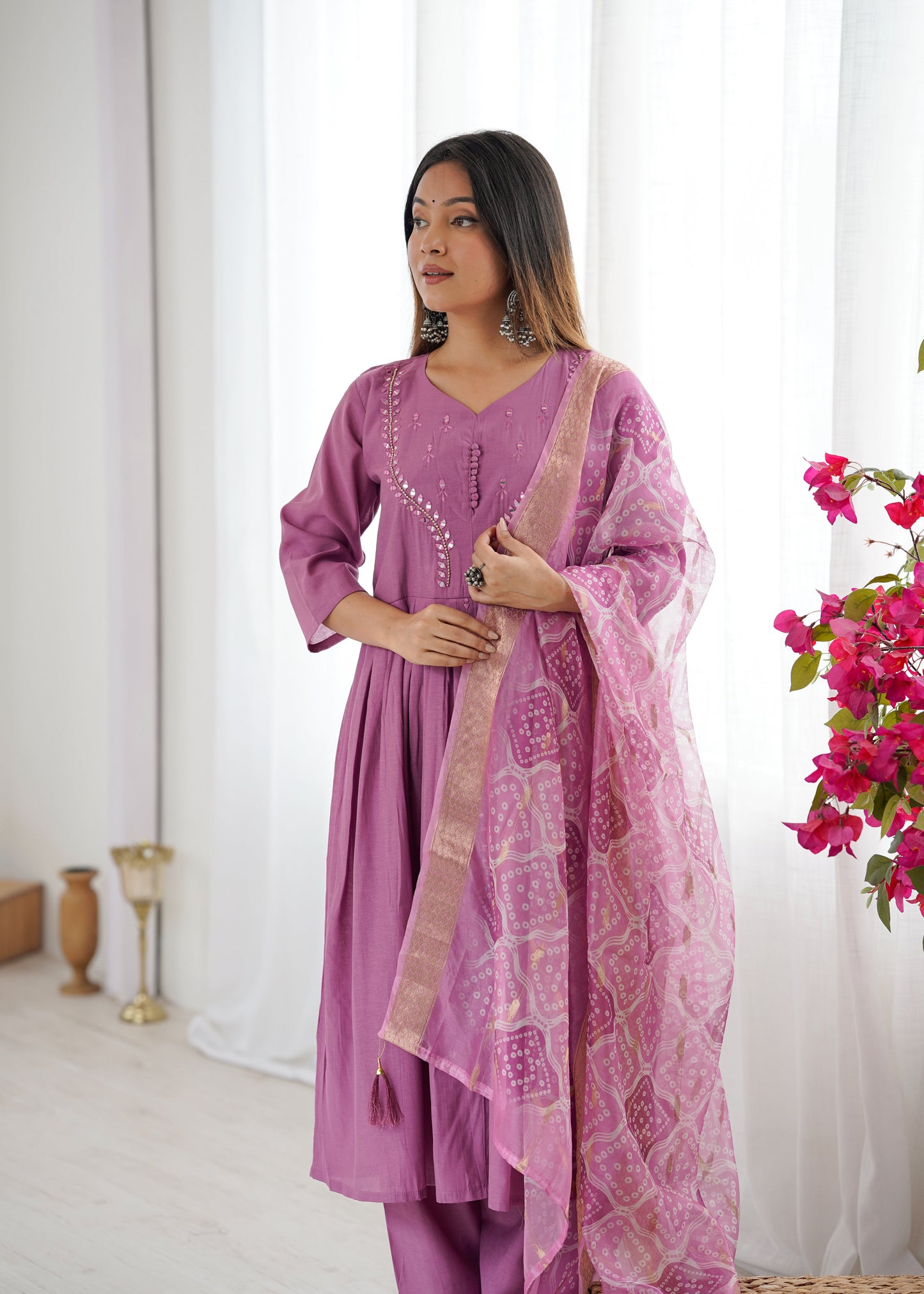 Beatifull Purple Kurta Set For Festival Wear