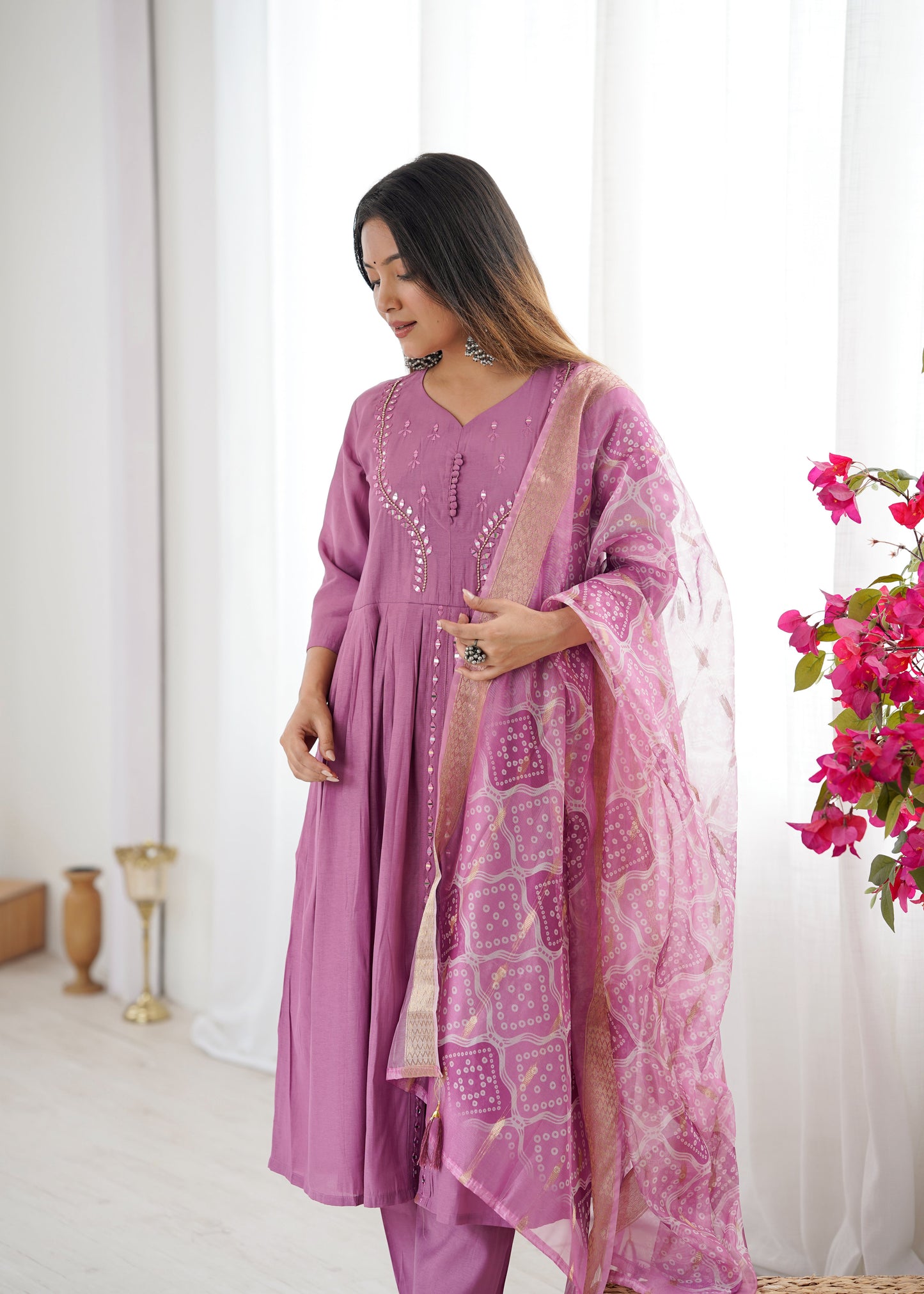 Beatifull Purple Kurta Set For Women