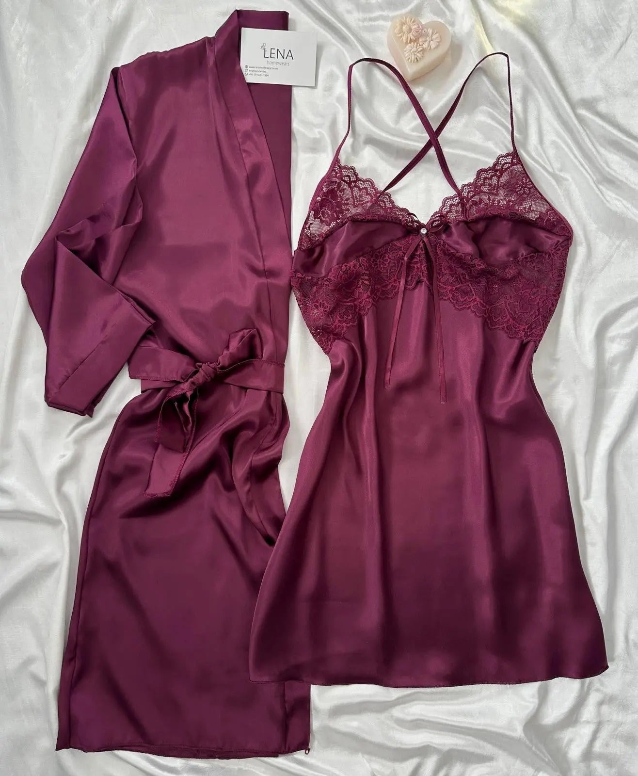 Women Pajamas Sets Silk Satin Solid Pyjama Set Sexy Pajama with Pad Lace Night Suits Sleepwear Home Clothes - My Store