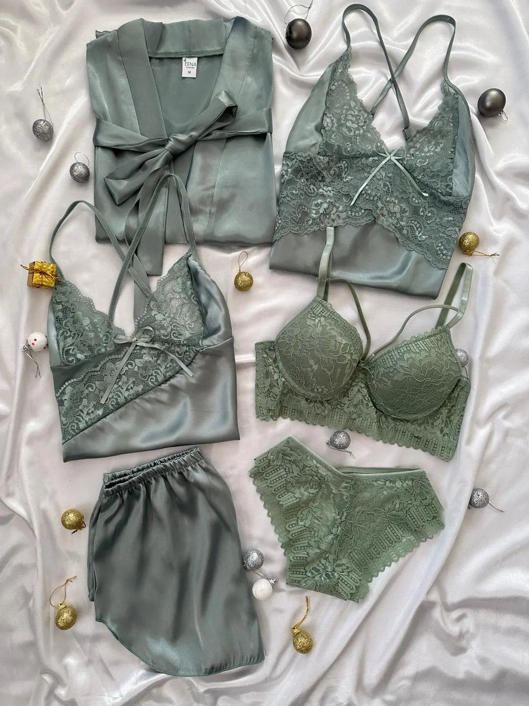 Women Pajamas Sets Silk Satin Solid Pyjama Set Sexy Pajama with Pad Lace Night Suits Sleepwear Home Clothes - My Store