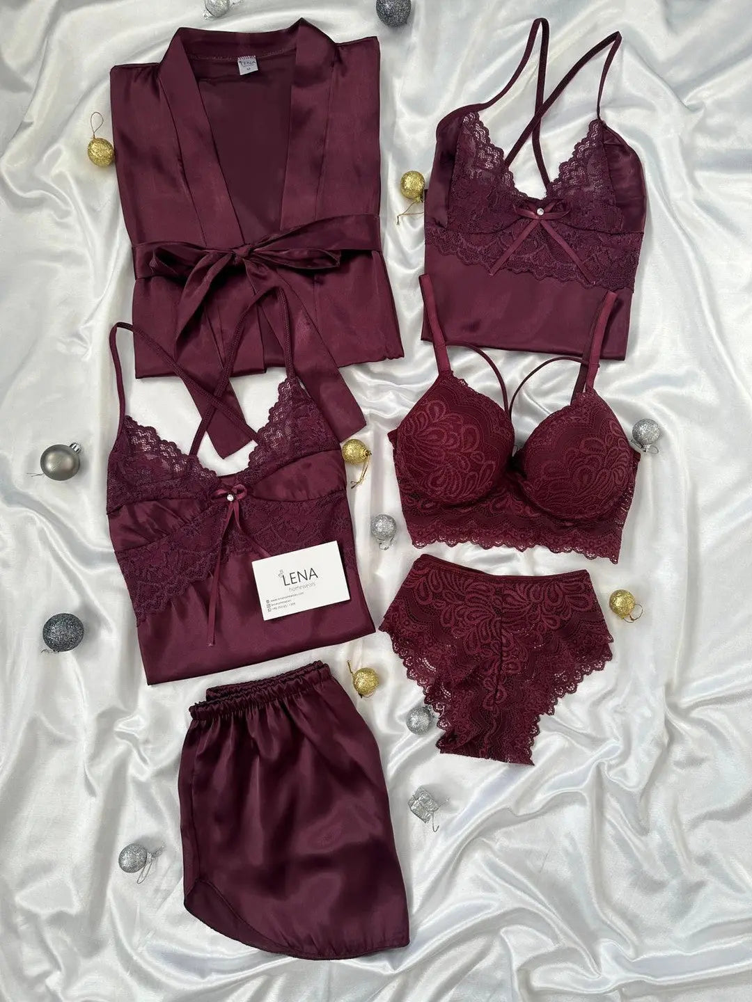 Women Pajamas Sets Silk Satin Solid Pyjama Set Sexy Pajama with Pad Lace Night Suits Sleepwear Home Clothes - My Store