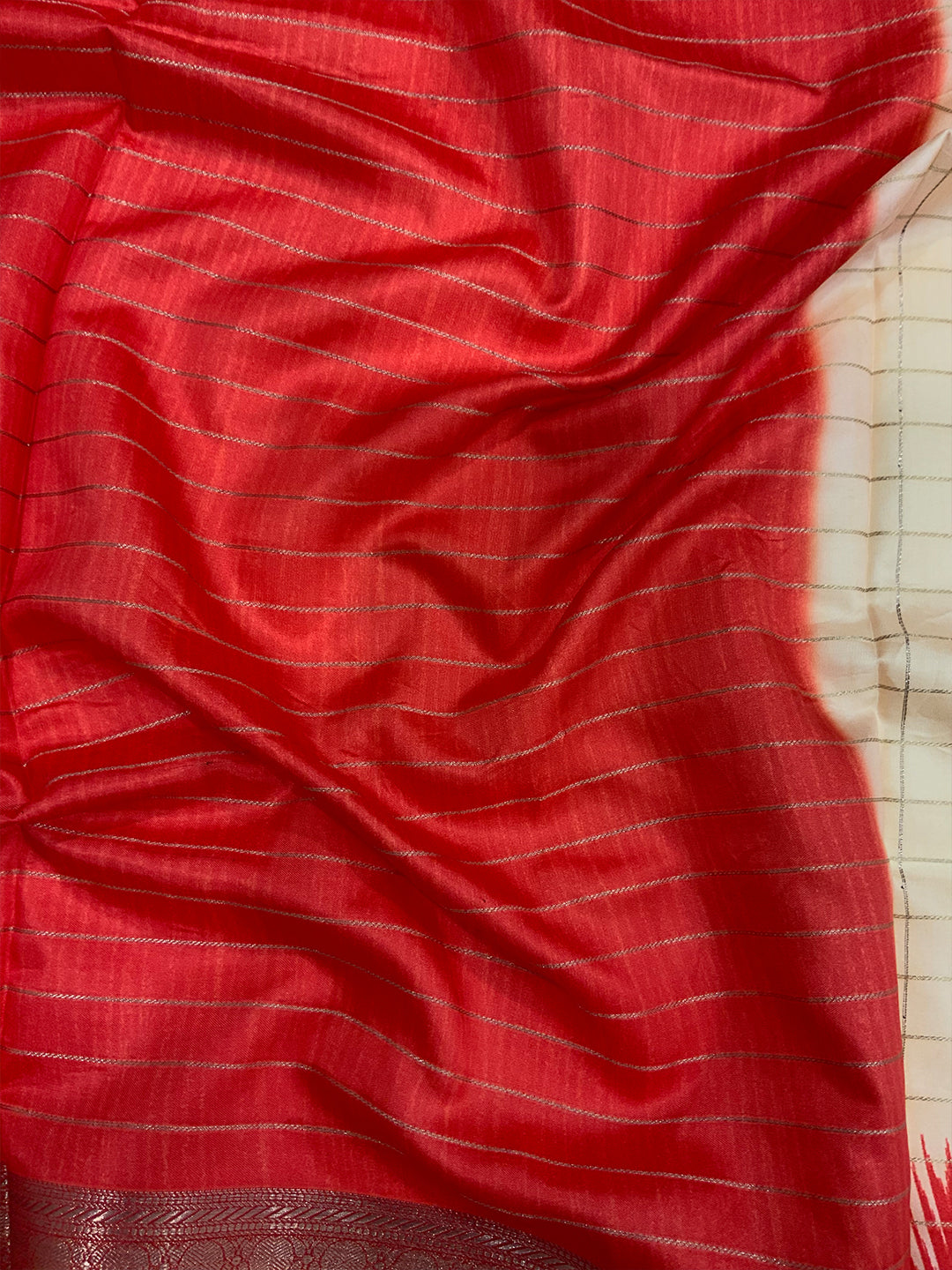 Artistic Soft Silk Satin Chex Saree