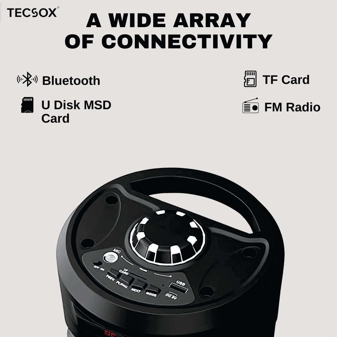 TecSox Rockstar | Speaker with 15watt & Powerful Bass