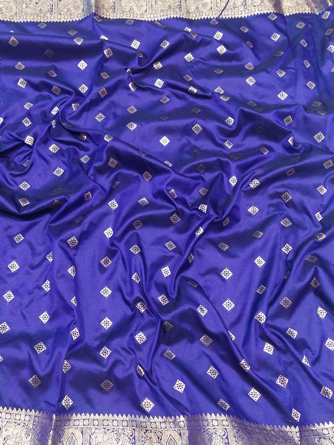 Purple Banarasi Silk Kanchi Zari Weaving Saree by My Store