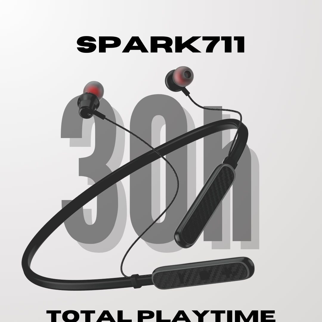 Spark711 Bluetooth Neckband | ENC | 30 Hr  | IPX Water Resistant