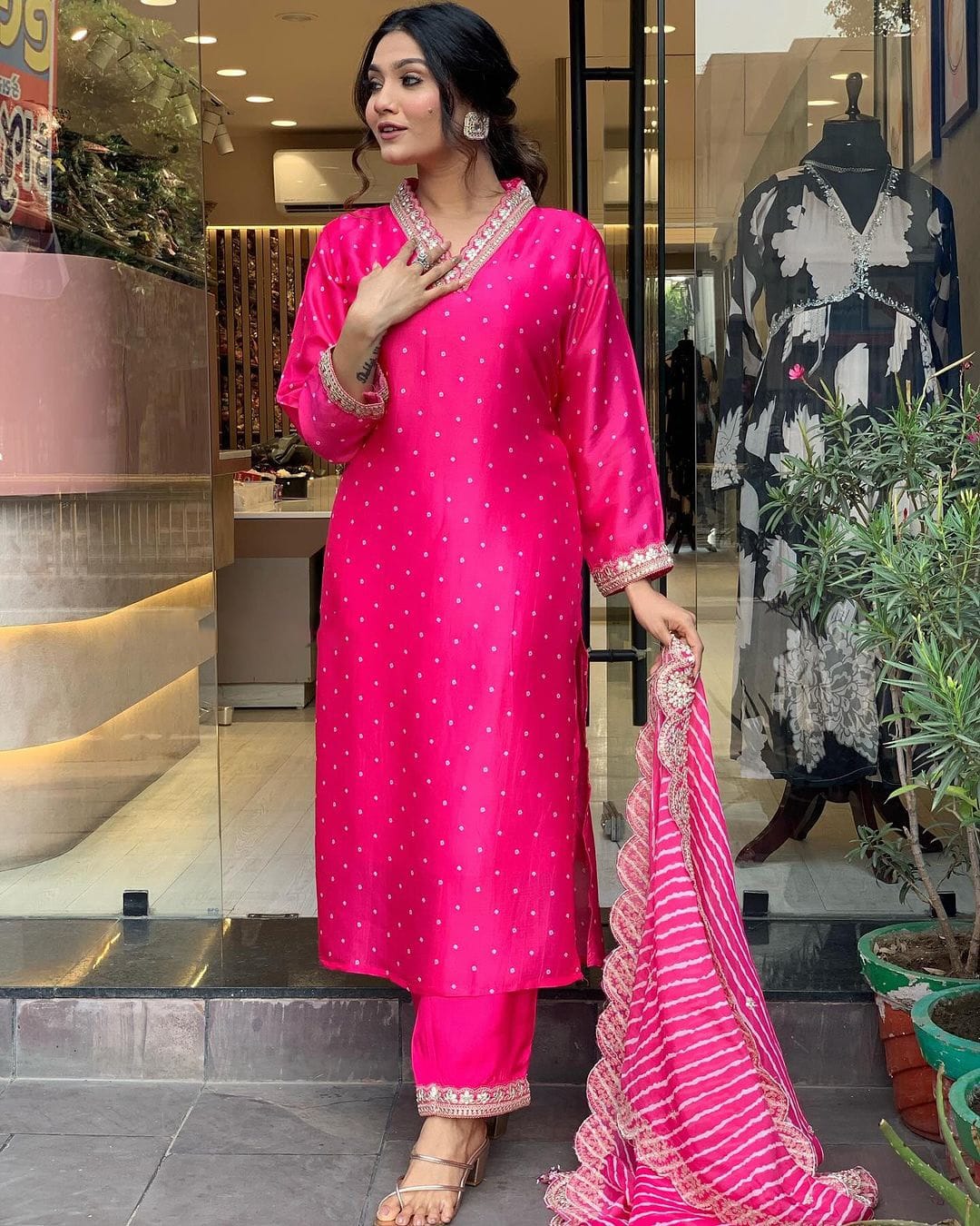 Radiant Pink Kurta Set for Effortless Elegance