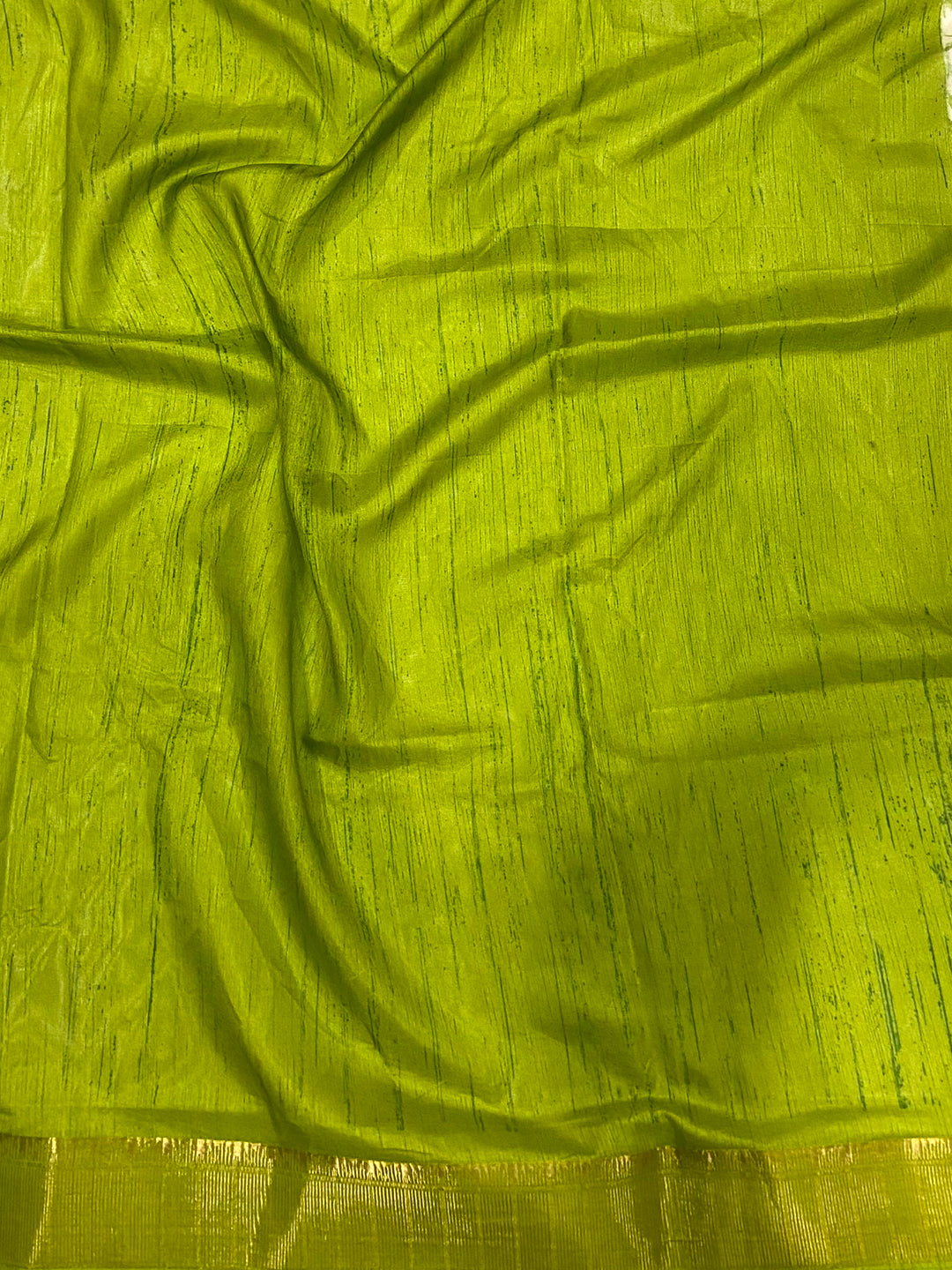 Olive Dola Silk Floral Print Saree by My Store