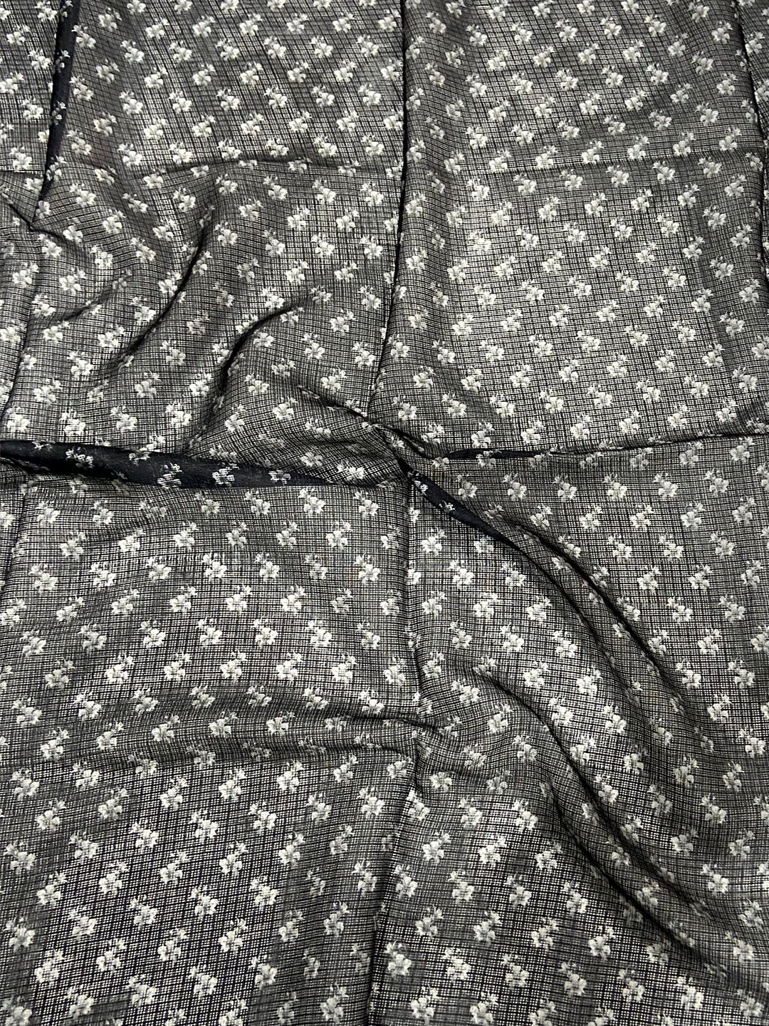 Light Grey Soft Kota Floral Print Saree by My Store