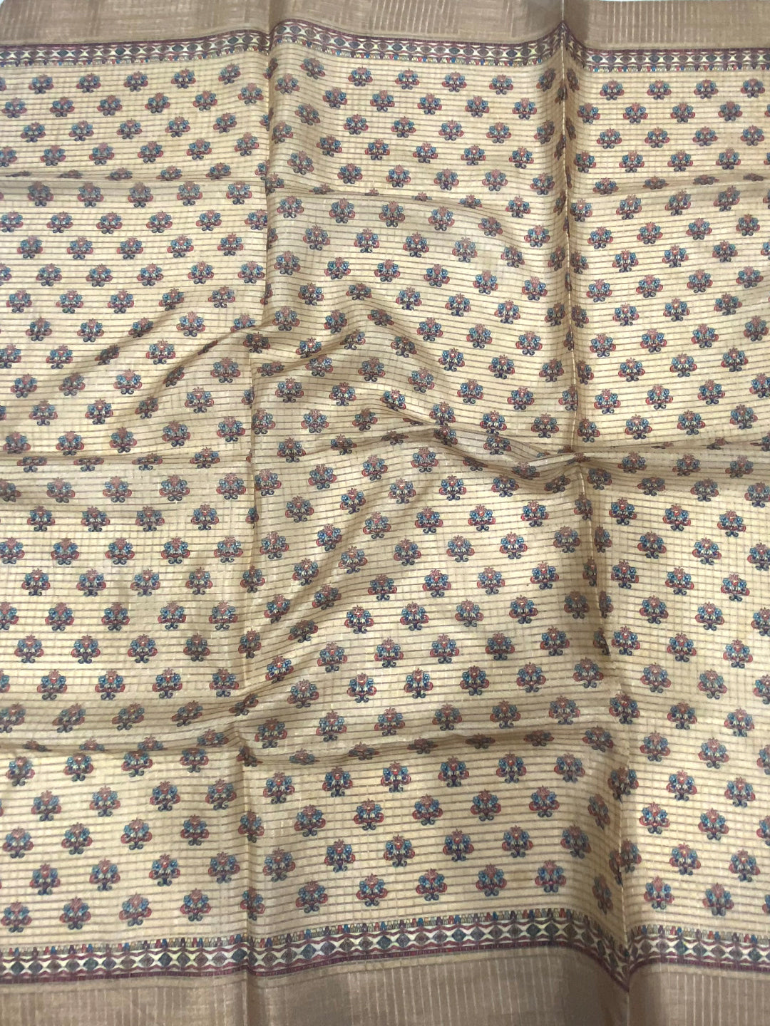 Radiant Off White Soft Silk Digital Print Saree by My Store
