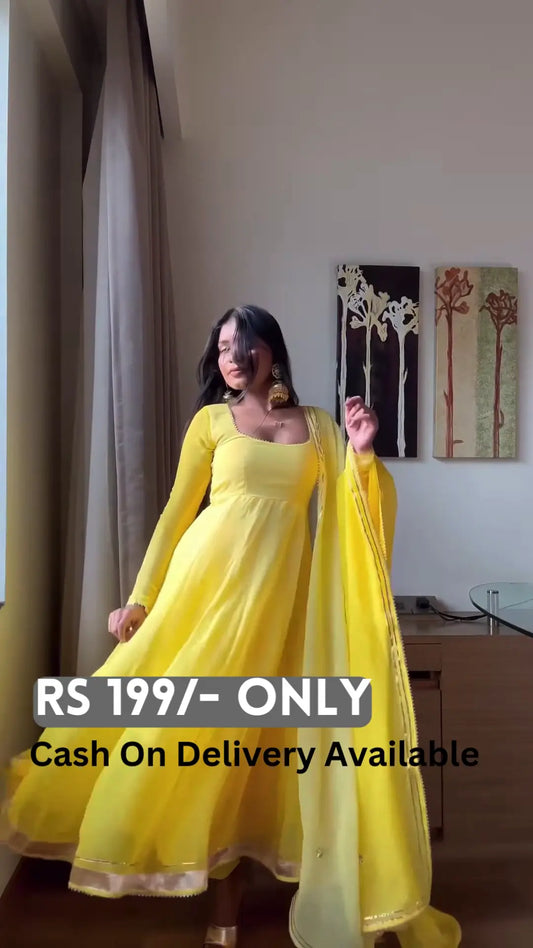 Radiant Flared Anarkali Set with Dupatta - My Store