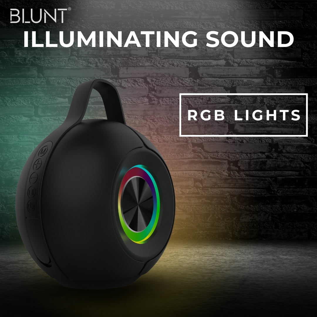 BLUNT SOUNDWAVE B5 – 15W RGB Bluetooth Speaker with 12H Playtime, TWS, FM & More