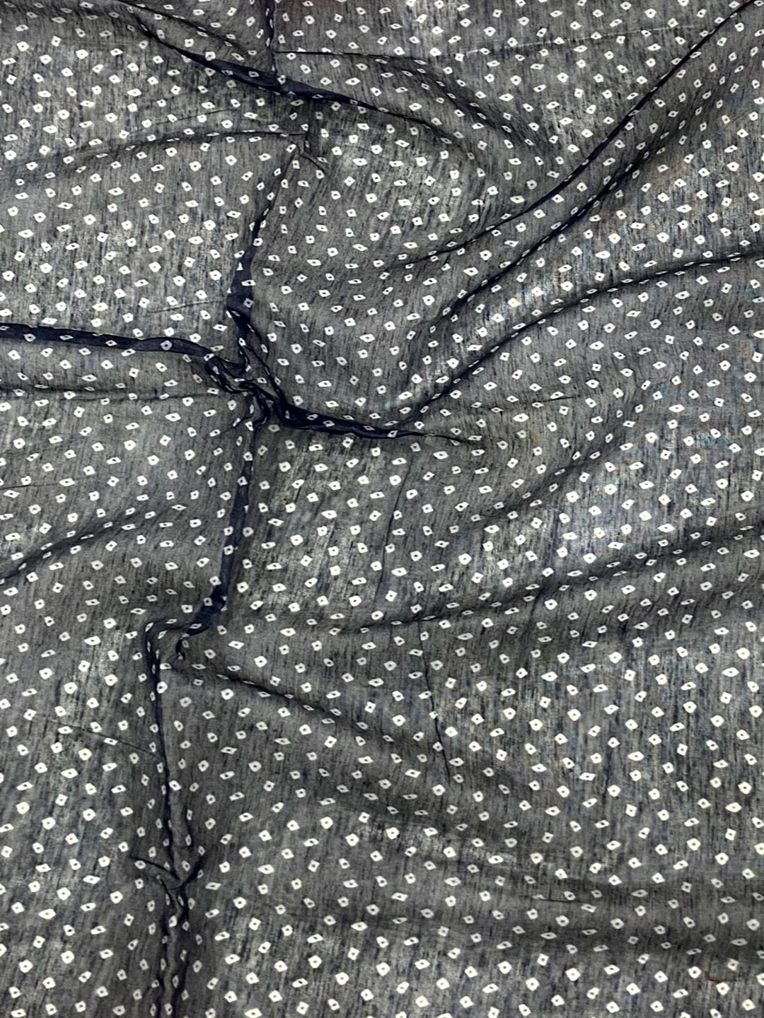 Radiant Soft Chanderi Cotton Bandhej Print Saree by My Store