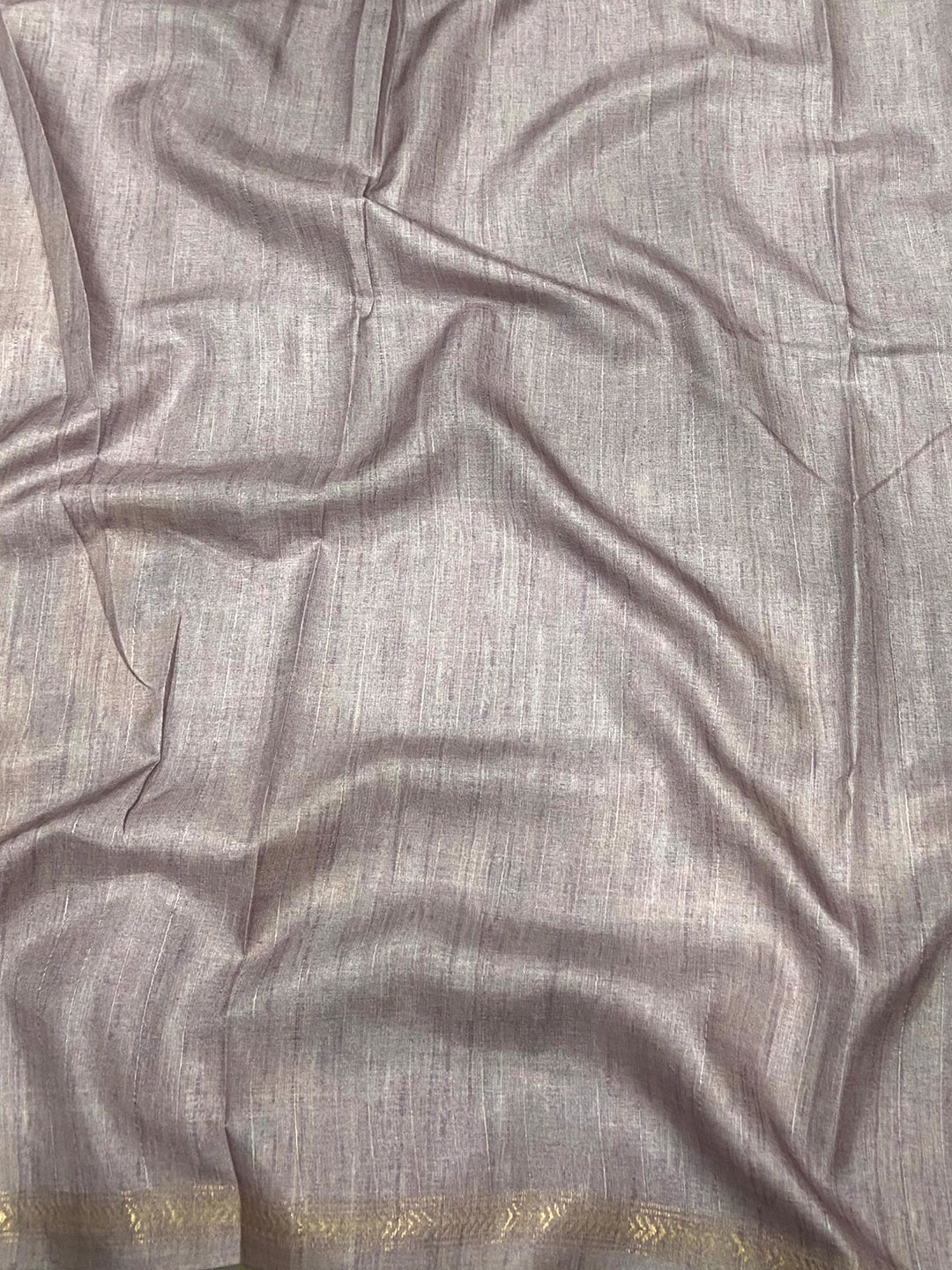 Light Purple Tussar Ghicha Silk Saree by My Store
