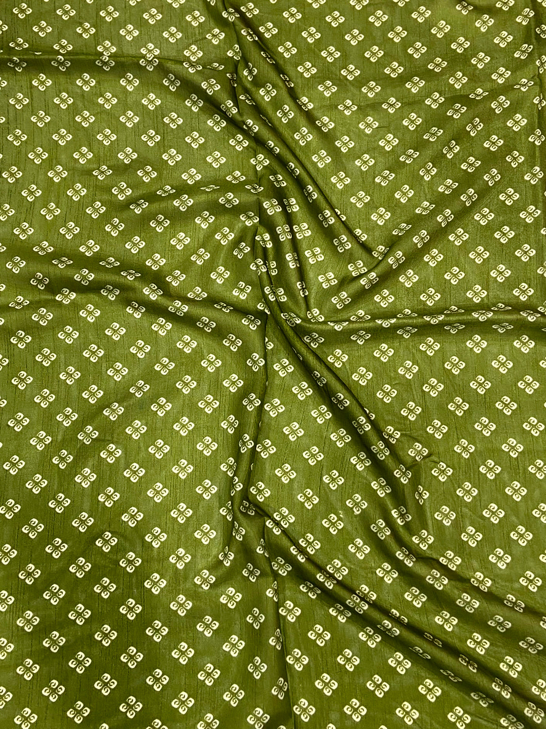 Olive Soft Dola Bandhej Print Saree by My Store