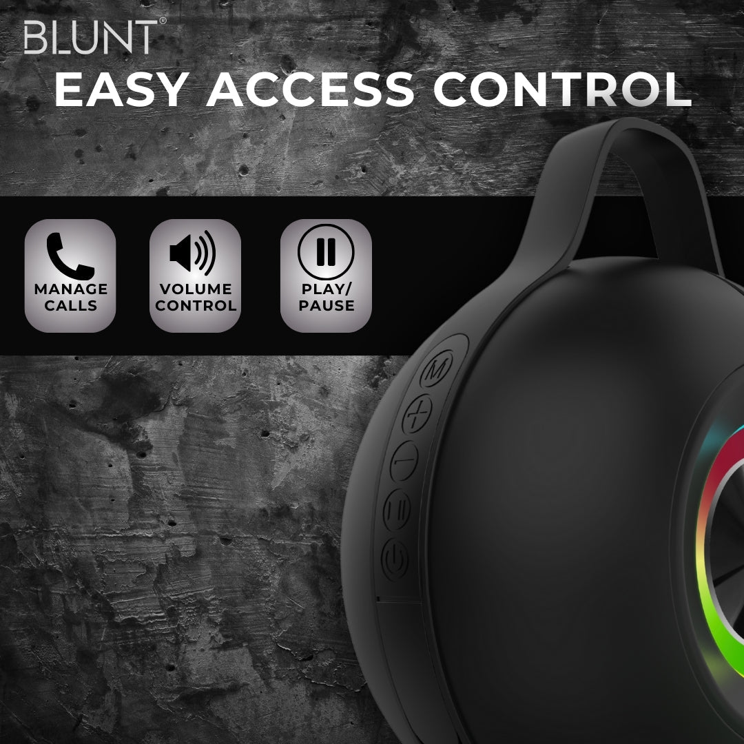 BLUNT SOUNDWAVE B5 – 15W RGB Bluetooth Speaker with 12H Playtime, TWS, FM & More