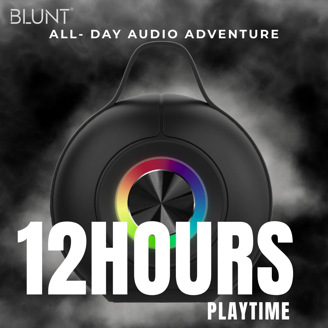 BLUNT SOUNDWAVE B5 – 15W RGB Bluetooth Speaker with 12H Playtime, TWS, FM & More