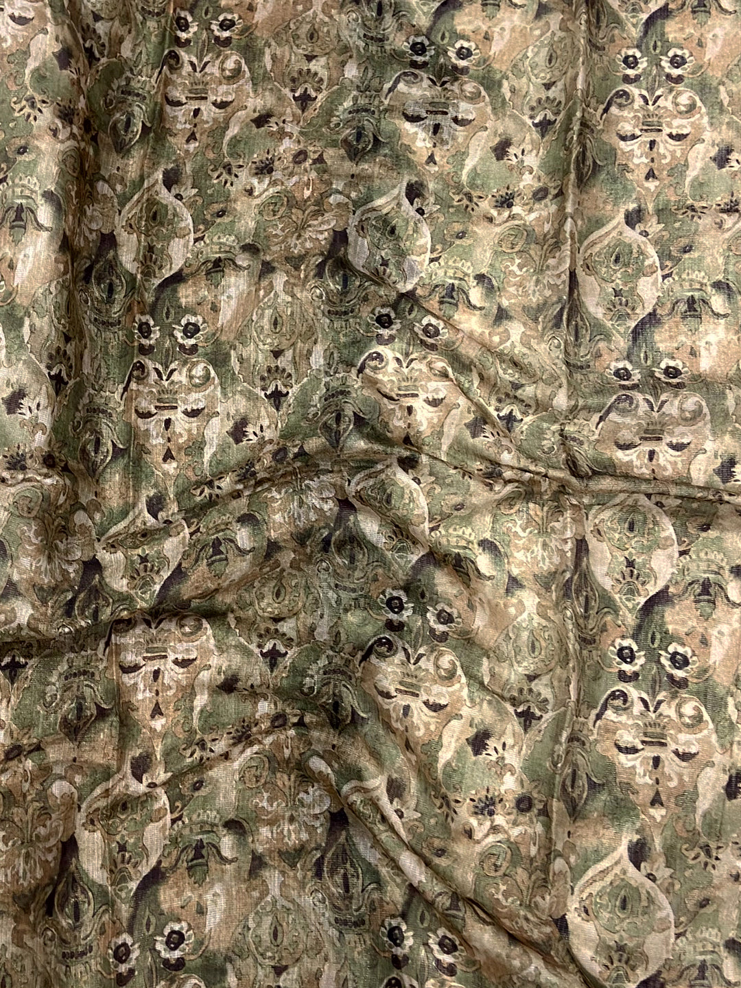 Olive Tussar Blossom Saree by My Store