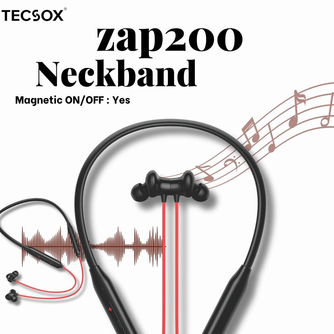 Zap200 Bluetooth Neckband | 40 Hr | High Bass | IPX Water Resistant